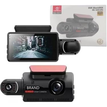 Imagem de Câmera Veicular Full HD 1080P com Lente Dupla, Visão Noturna, Rotação 360°, Sensor de Gravidade e Gravação em Loop – Dash Cam com Microfone Integrado