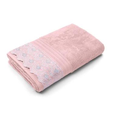 Imagem de Toalha de Banho Gigante Cristal com Renda Buettner, Nadine Rosa