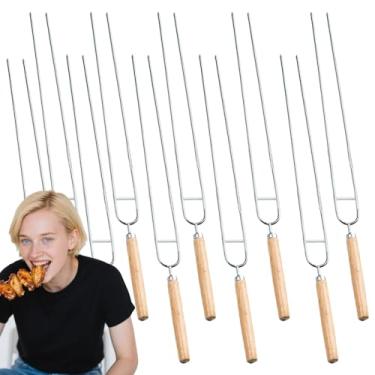 Imagem de Espetos de Churrasco - 10 Peças De Espetos Duplos Planos Para Frango | Acessórios de Cozinha para Churrasco de Camarão, Carne de, Frango, Peixe, Vegetais, Porco