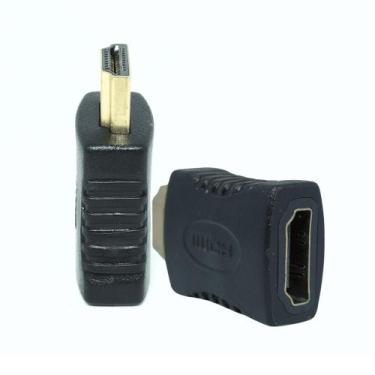 Imagem de Mini Adaptador Extensor Hdmi M X Hdmi F Dourado - OEM