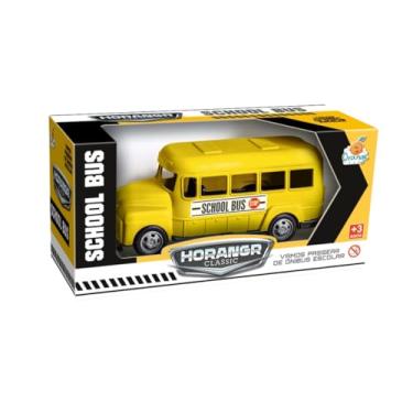 Imagem de Ônibus Escolar de Brinquedo Infantil – Veículo Clássico Educativo para Meninos, Estimula Imaginação e Coordenação Motora