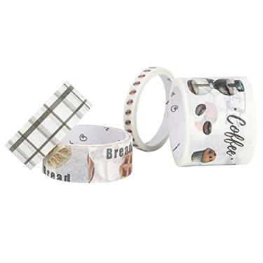 Imagem de Tbest Sticker Ta Taperepeatable Paste Wi Tape Conjunto de fita adesiva de colar repetitivo, 4 rolos romance Ular Delicate Deco Decy Vivid Stickeror Diary (#2)