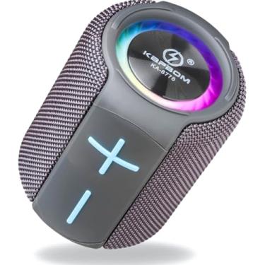 Imagem de Caixa de Som Bluetooth Portátil Prova Dàgua USB-C, Luz LED, Bateria de Longa Duração (Cinza)