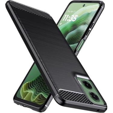 Imagem de Capa Case Moto G35 (Tela 6.72) Carbon Fiber Anti Impacto - Preto