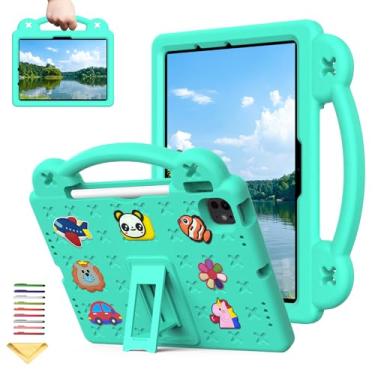 Imagem de UUcovers Capa infantil para iPad Air de 11 polegadas M2 2024 com suporte para lápis/suporte/alça leve, fofa e macia, espuma vinílica acetinada, à prova de choque, capa para iPad Air 6ª geração, urso