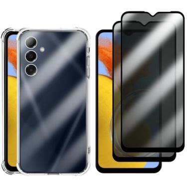 Imagem de Kit Capa Anti Impacto e 2 Película De Privacidade Para Samsung Galaxy M14