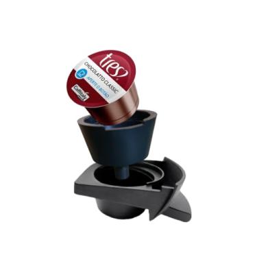 Imagem de 3x Adaptador Cápsulas Três Corações Para Cafeteira Dolce Gusto Preto