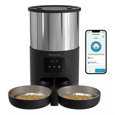 Imagem de Alimentador Automático Pet 5L com APP, Voz e Temporizador  Ideal para 