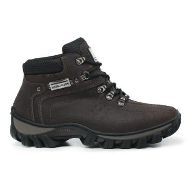 Imagem de Bota Coturno Masculino Cano Curto Adventure Trilhas Couro Macio Confor