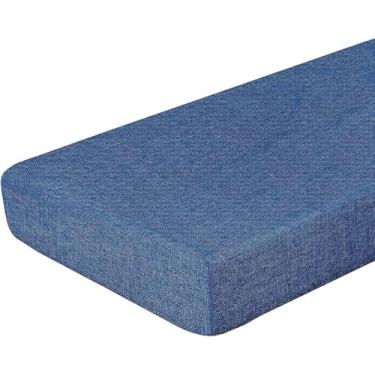 Imagem de Almofada De Assento De Balanço, Almofada De Banco Resistente à Água, Almofadas De Substituição De Espreguiçadeira, Almofadas De Assento, Tapete Para Jardim I, Dark Gray, 48x14 inch