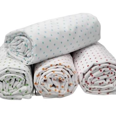 Imagem de Lençol Casal De Bolinha Sem Elástico Avulso Cobertor De Dormir - Comer