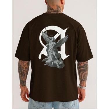 Imagem de Camiseta Masculina Academia Algodão Oversized Miguel Arcanjo - Crushed