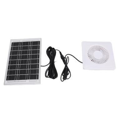 Imagem de Cryfokt Kit de Ventilador de Energia Solar, Ventilação de Resfriamento de Escape de 6W do Painel Solar Com Ventilação de Ventilação de 4 Polegadas, para Galinheiro, Estufa, Galpão
