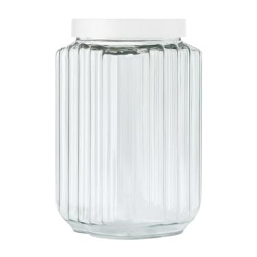 Imagem de Pote Premium Fileto 2,5 Litros Plástico Cozinha Porta Mantimentos Organizador Multiuso Doce Biscoito (Branco)