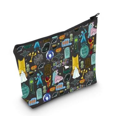 Imagem de MEIKIUP Bolsa De Maquiagem Haunted Role, Presente Inspirado Em Filmes Terror, Com Zíper Fantasma, Tema Halloween (Bolsa Mal-Assombrada)