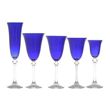 Imagem de Conjunto de 30 Taças de Vidro Alexandra Azul Bohemia