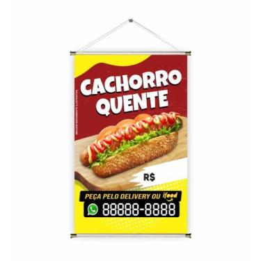 Imagem de Banner pronto Cachorro Quente BA 215 medida 45x70 cm arte pronta