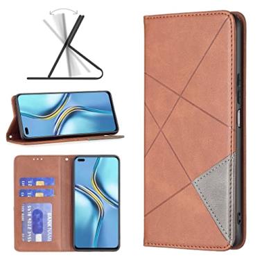 Imagem de HONGYAN Capa de telefone Para honra x20 Prismatic Invisible Magnetic Leather Phone Capa protetora