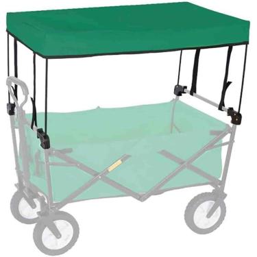 Imagem de Carrinho De Vagão Dobrável Toldo Dossel Carrinho Dobrável Ao Ar Livre Acessório De Carrinho Capa De Vagão Push Pull Para Jardim Praia, Green