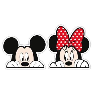 Imagem de THATS IT - Adesivo Disney Mickey Mouse e Minnie Mouse - Decalque de vinil para carro e van - Adesivos de anime à prova d'água para garrafa de água - Adesivo interno e externo para laptop - Pacote com