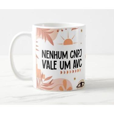 Imagem de Caneca Nenhum CNPJ Vale Um AVC Meme Corporativo