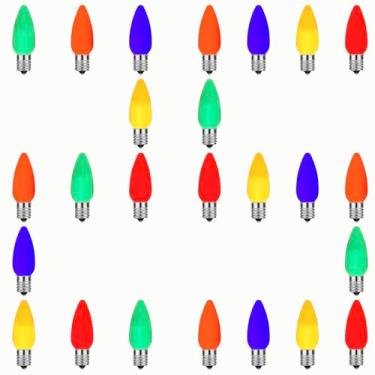 Imagem de AIDDOMM Lâmpadas substituíveis de LED C9 lisas multicoloridas, pacote com 25, RECCO0024024