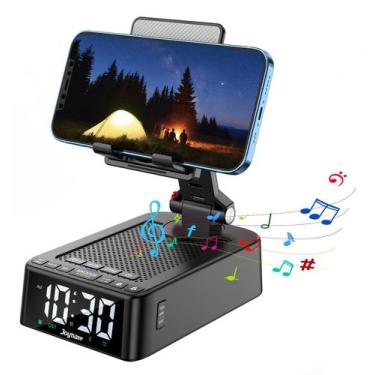Imagem de Suporte de telefone com alto-falante Bluetooth com relógio Joymate par