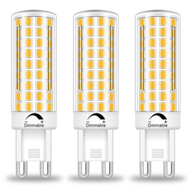 Imagem de Lâmpada LED BROLSKUN Dimmable G9 8W 3000K branca quente (pacote com 3)