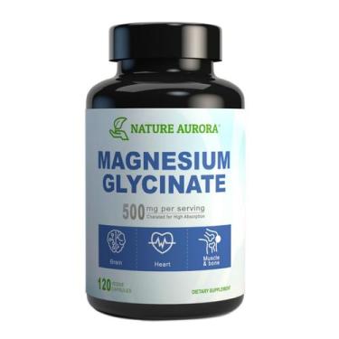 Imagem de Suplemento Nature Aurora Glicinato de Magnésio 500 mg 120 cápsulas