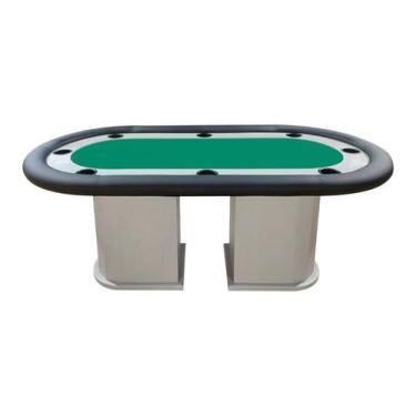 Imagem de Mesa de Poker Linha Master com Borda Estofada e Porta Copos Nude - 2,5