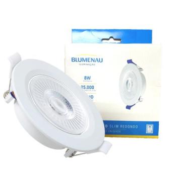 Imagem de Spot Super Led Redondo Embutir 8w Branco Frio 6500K - Blumenau Ilumina