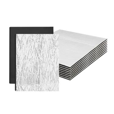 Imagem de JicSuXi 10 peças de tapetes de isolamento acústico para carro, tapetes de isolamento de ruído de áudio e amortecimento para capô, motor, porta, escudo