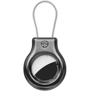 Imagem de Ljusmicker Suporte de metal para Airtag com trava segura, chaveiro impermeável para AirTags, acessórios de capa antiperda para rastreador de itens GPS, bagagem, bolsa, chave, animal de estimação