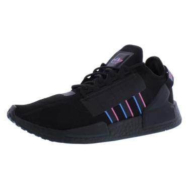 Imagem de adidas Tênis masculino NMD R1 V2, Preto/Azul/Rosa-Preto, 43