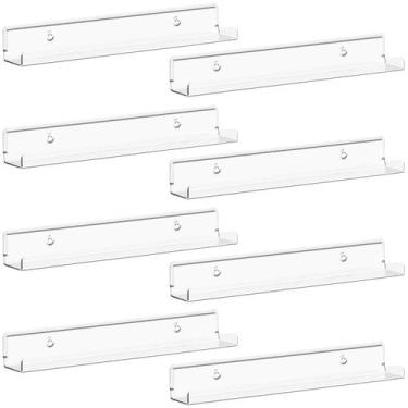 Imagem de Prateleiras flutuantes Lifewit para discos de vinil, pacote com 8 unid