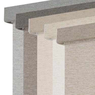 Imagem de Persilux Persianas de rolo de filtragem de luz para persianas, sem fio, tecido de linho, tecido com isolamento térmico, persianas de proteção UV para casa, escritório, quarto, porta, filtro claro