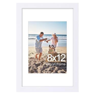 Imagem de decorUhome Moldura de 20 x 30 cm, exiba imagens 15 x 20 cm com tapete ou 20 x 30 cm sem tapete, moldura de certificado de exibição de parede e mesa, branca, 1 pacote