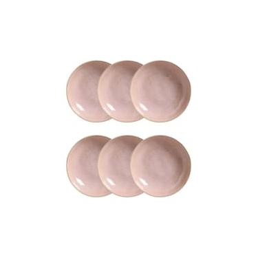 Imagem de Conjunto de Pratos Fundos Porto Brasil Bio Litchi Rosa Claro 830ml – 6 Peças