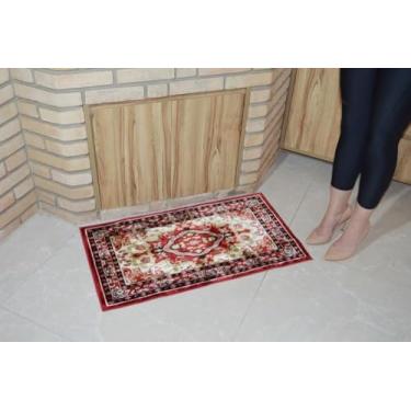 Imagem de Capacho Veludo Marbella Cl101_6 Vermelho 48x90 Rayza