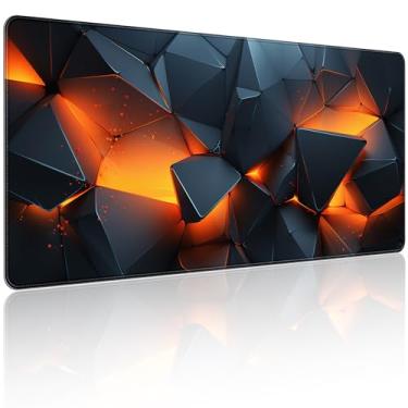 Imagem de 90 x 40 cm, mouse pad grande KOBWOPI XXL para mesa, mouse pad estendido para computador, escritório, mouse pad grande com bordas costuradas, PC para jogos - rasgo de espaço abstrato