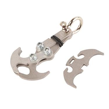 Imagem de Fivela de Escalada Mosquetão de Gancho de Pressão Anexa Ao Chaveiro Cinza Tamanho Mini Ferramenta EDC Escalada/campeão/caminhada (Pequeno)