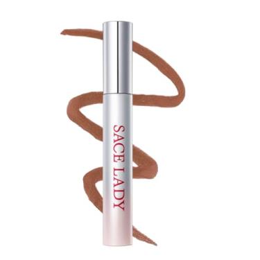 Imagem de SACE LADY Lip Stain Peel Off, Lip Tint Stain Peel Off Long Lastig Impermeável 24 horas, sem secagem à prova de manchas maquiagem delineador labial (04 castanho-castanho, 2,3 g)