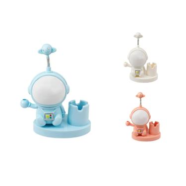 Imagem de Luminária Mesa Astronauta Suporte Azul Led USB C/ Apontador