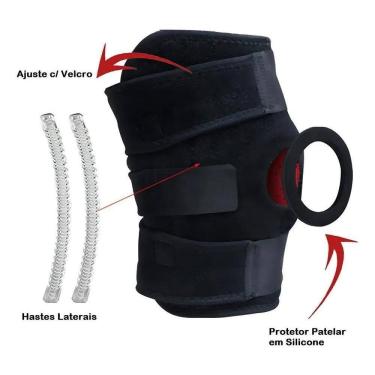 Imagem de 2X Tensor De Joelho Patela Neoprene Crossfit Treino Joelheir