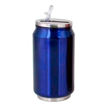 Imagem de Copo Térmico Azul Em Aço Inox Com Tampa E Bico 250Ml