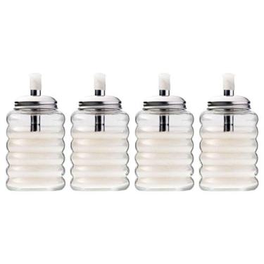 Imagem de Kit De Açucareiros Bico Dosador Com Tampa Para Restaurantes Com 4 Peça