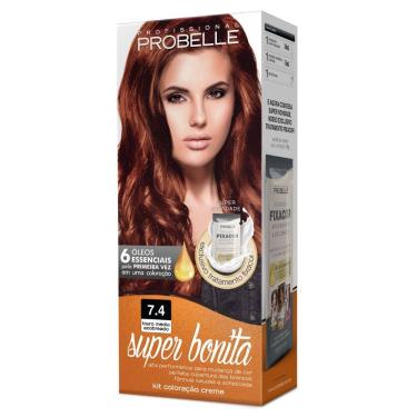 Imagem de Tintura Probelle Super Bonita Louro Médio Acobreado 7.4