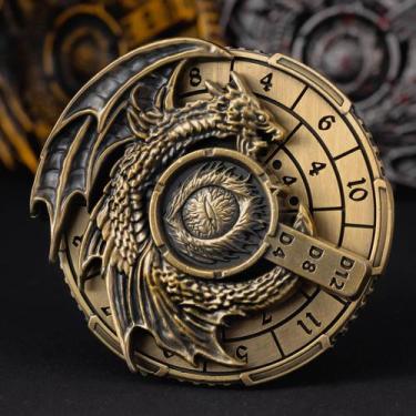Imagem de Conjunto de dados KERWELLSI 7 em 1 Spinner DND D&D com caixa de presen