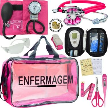 Imagem de Kit Enfermagem + Aparelho Medidor Glicose Completo Premium - Love Saud