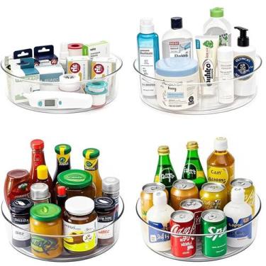 Imagem de Organizador de mesa giratório Lazy Susan YCLADEC, 29,2 cm, transparent